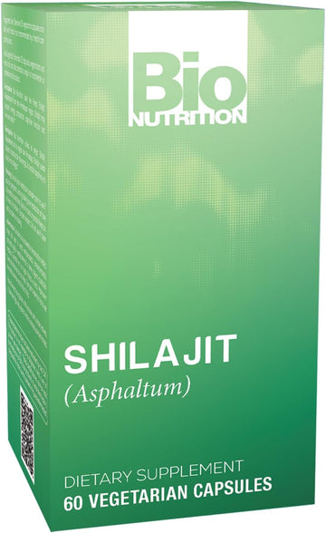 Bio Nutrition Shilajit (Asphaltum), 60 Vegetarian Capsules (500 Mg Per Capsule