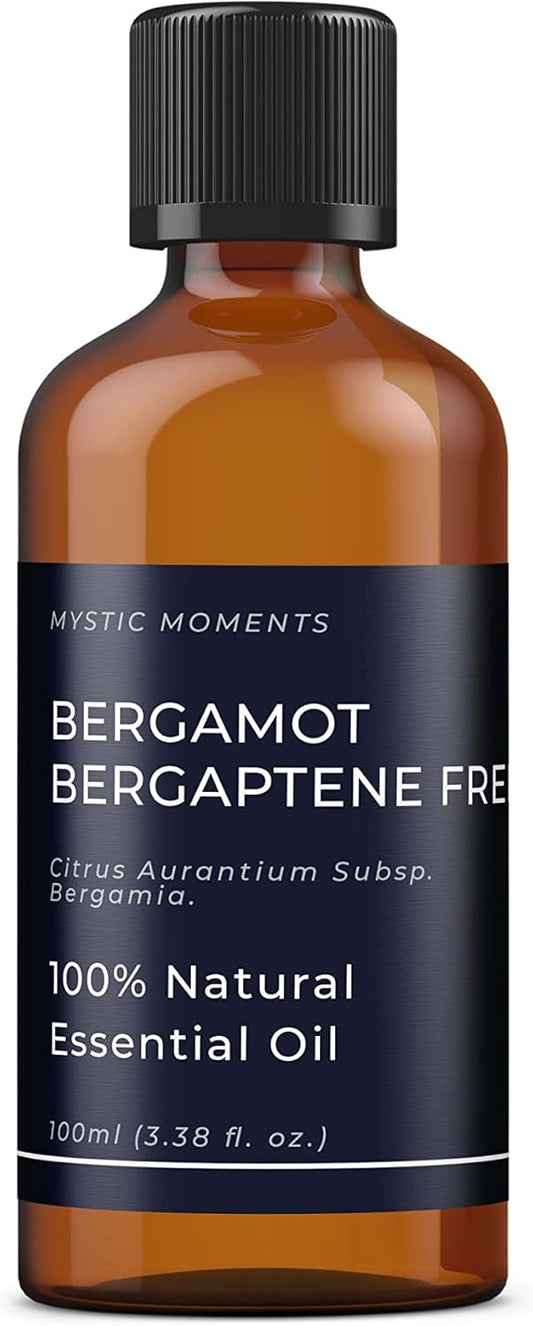 Mystic Moments | Bergamot Bergaptene Free Essential Oil 100ml - Natural oil for Diffusers, Aromatherapy & Massage Blends Vegan GMO Free
