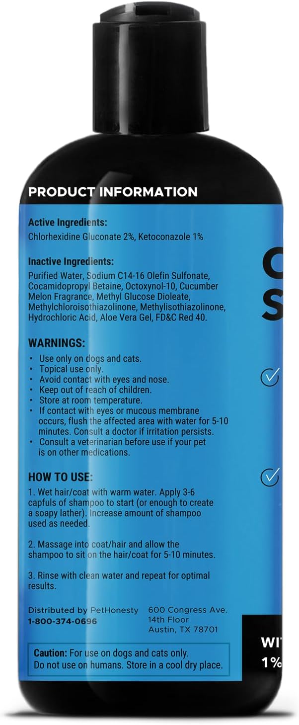 PetHonesty Chlorhexidine Shampoo + Skin Health Salmon Bundle - Itch Relief, Shiny Dog Coat, Dog Shampoo for Allergies, 100% Natural Fish Oil with Omega3s, Reduce Shedding, Healthy Skin & Coat : Pet Supplies