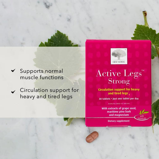 New Nordic Active Legs Strong | Grape Seed, Maritime Pine Bark, Magnesium | Non-Gmo And Gluten Free (30 Count (Pack Of 1))