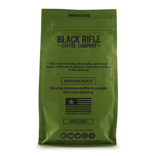 Black Rifle Coffee Company Vintage Roast, Medium Roast Ground Coffee, 12 Oz Bag