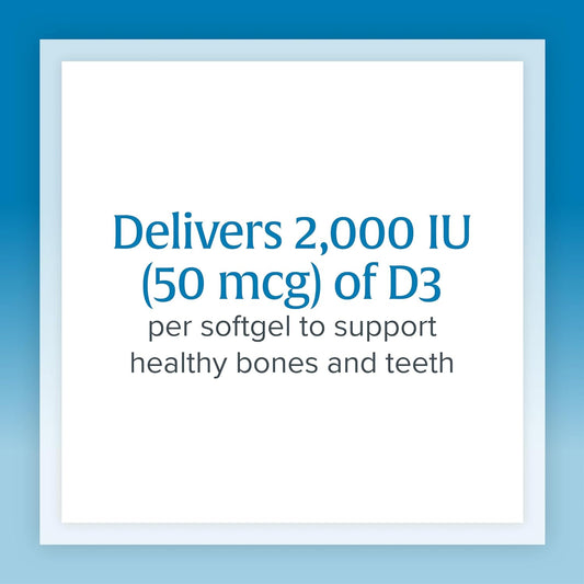 Natural Factors, Vitamin D3 2000 IU (50 mcg), Supports Strong Bones, Muscles and Immune Function, 120 Softgels