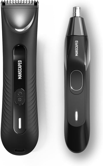 Manscaped® The Perfect Duo 3.0 Plus Includes: The Lawn Mower® 3.0 Plus Waterproof Electric Groin & Body Hair Trimmer And The Weed Whacker® Nose & Ear Hair Trimmer, Updated Skinsafe® Blades