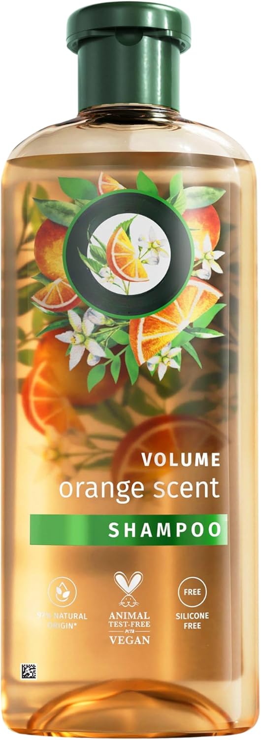 Orange Scented Volumising Shampoo 350Ml & Conditioner 250Ml - Silicone-Free Hair Care For Fine Hair, Boosts Body And Fullness
