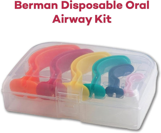 Dealmed Berman Airway Kit – Disposable Oral Airway Kit, 6 Pieces, Ideal For Emt Supplies Kit, First Aid Kit, Medical Supplies Kit