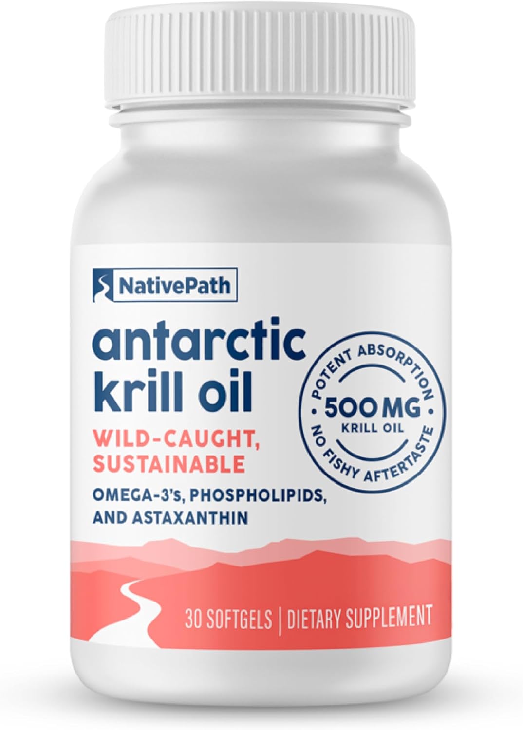 Nativepath: Antarctic Krill Oil - Wild-Caught Krill Omega-3 Fatty Acids With Epa And Dha - 30-Day Supply - Supports Your Joint, Heart, Brain And Immunity - Pure Formula, No Fishy Taste