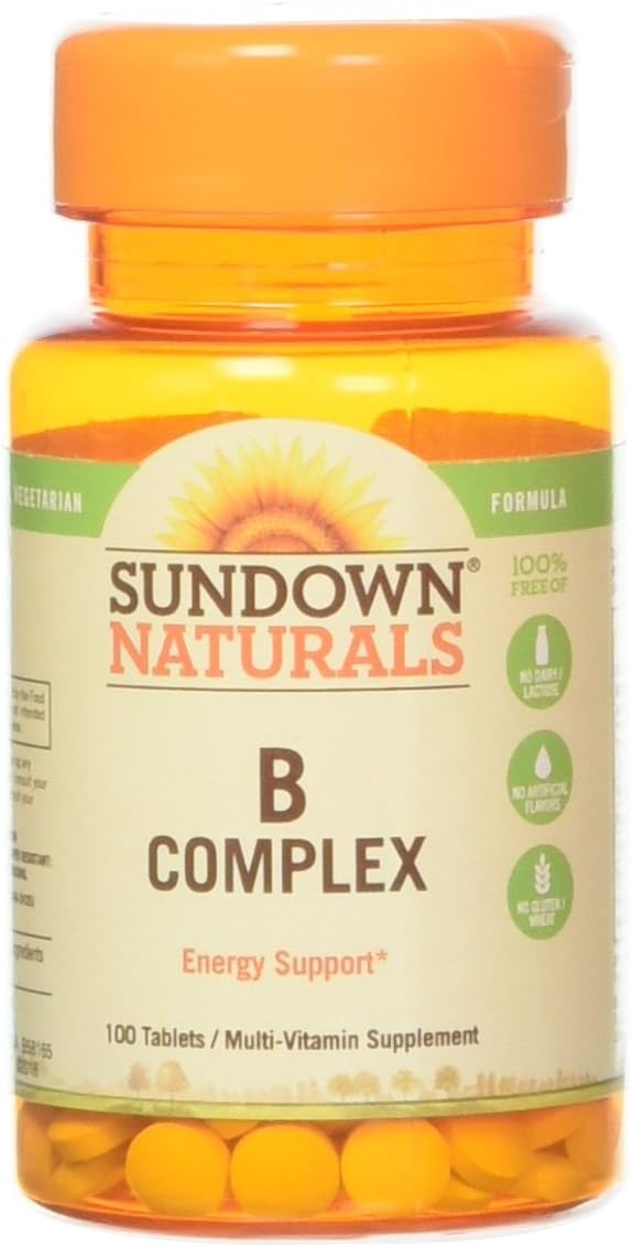 Sundown Naturals B-Complex, Tablets 100 ea (Pack of 2)