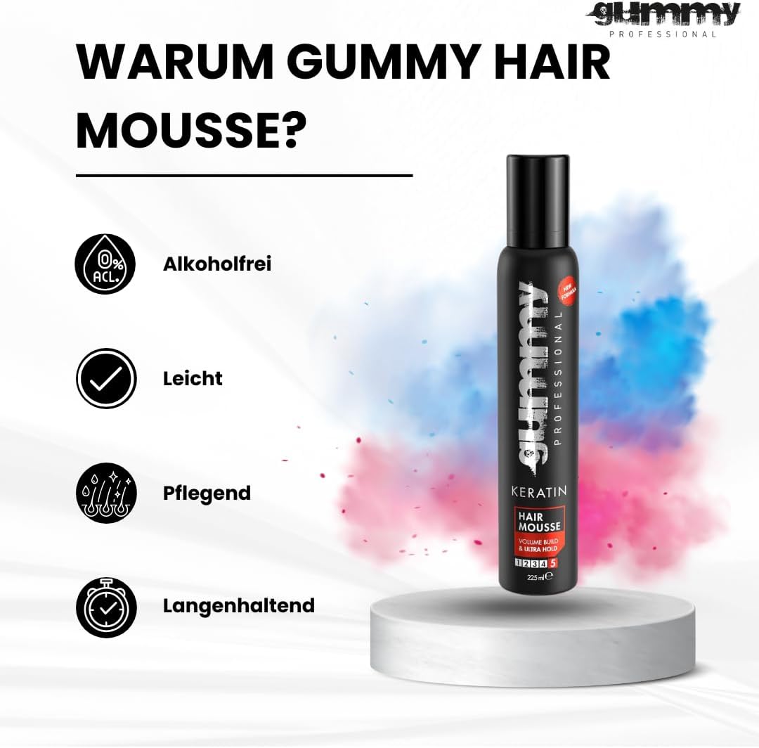 Gummy Hair Mousse 225 ml Ultra Hold : Amazon.co.uk: Beauty
