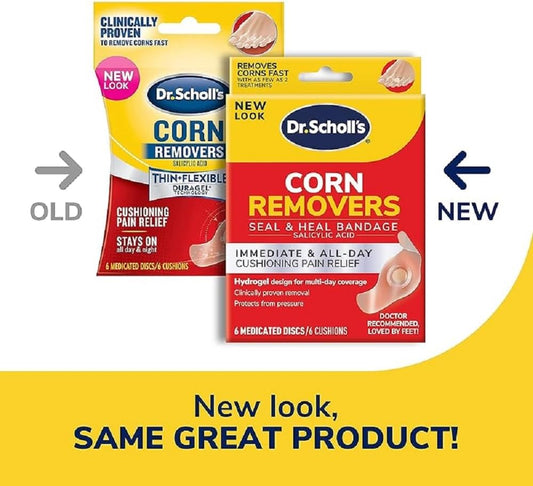 Dr. Scholl'S Corn Removers Seal & Heal Bandage With Hydrogel Technology, 6 Ct // Removes Corns Fast And Provides Cushioning Protection Against Shoe Pressure And Friction For All-Day Pain Relief