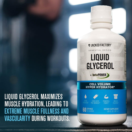 Jacked Factory Glycerol Pump Powder - Cell Volume Hyper Hydrator With Hydroprime Glycerol Powder To Enhance Pumps, Hydration, Muscle Fullness, Endurance, & Performance - 100 Servings, Unflavored