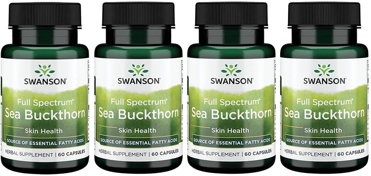 Swanson Full Spectrum Sea Buckthorn 400 Milligrams 60 Capsules (4 Pack)