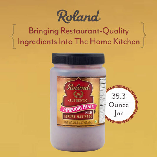 Roland Foods Tandoori Paste, Mild, Luxury Marinade, Specialty Imported Food, 35.3-Ounce Jar
