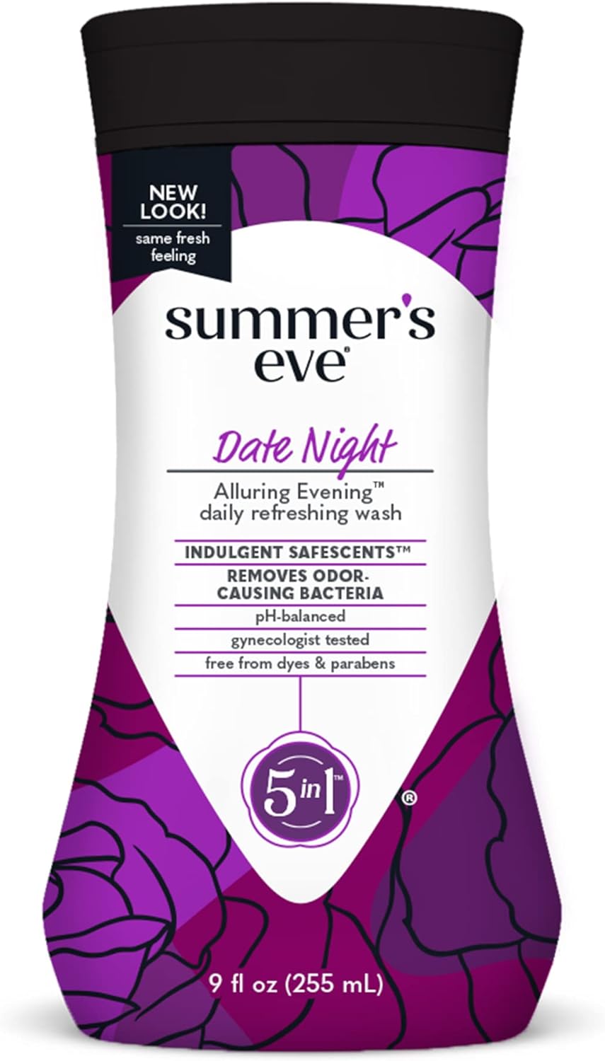 Summer’s Eve Date Night Alluring Evening Refreshing Daily All Over Feminine Body Wash, Removes Odor, Feminine Wash pH Balanced, 9 fl oz