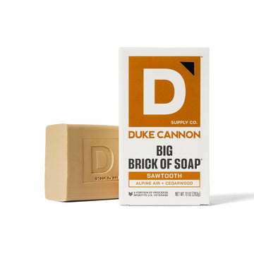 Duke Cannon Supply Co. Extra Large Bar Soap Bundle - Men'S Natural Bar Soap With Masculine Scents - American-Made Soap - All Skin Types -Big Brick Of Soap - Sawtooth,10 Oz