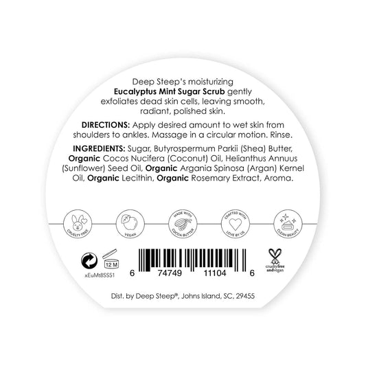 Deep Steep Sugar Scrub, Brown Sugar Vanilla, 8 Oz – Exfoliating Body Scrub With Organic Coconut Oil, Shea Butter & Argan Oil – Vegan, Clean Beauty, Smooth, Soft & Nourished Skin