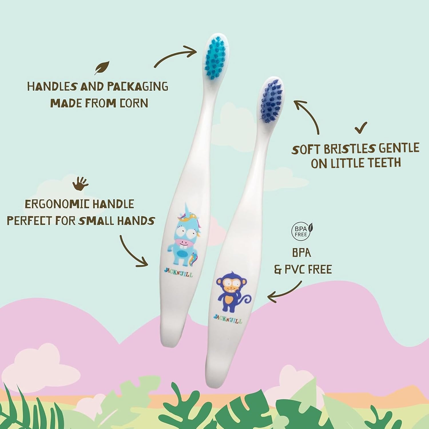 Jack & Jill Bio Brush Unicorn, 28 g : Amazon.co.uk: Health & Personal Care