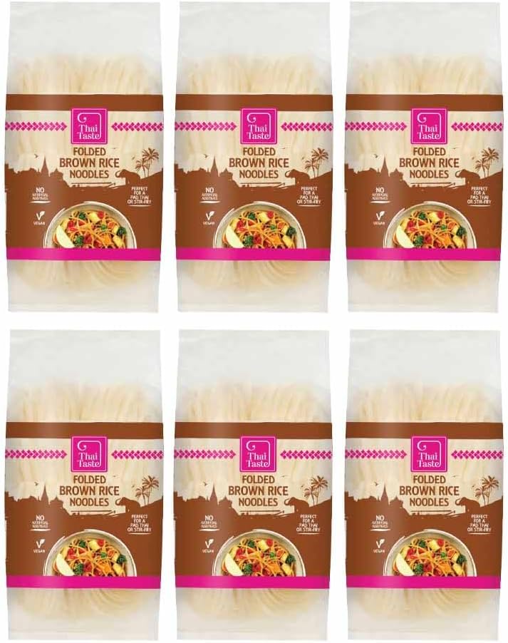 Thai Taste Folded Brown Rice Noodles, 200 G, Pack Of 6