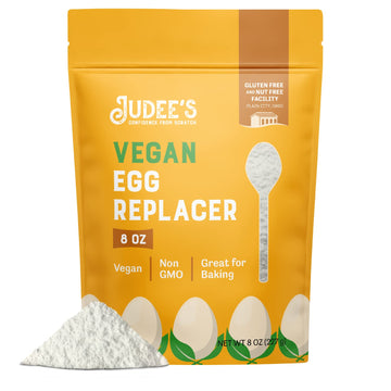 Judee'S Vegan Egg Replacer Powder - 8 Oz - Baking Supplies - Delicious And 100% Gluten-Free - Great For Homemade Treats And Baked Goods - No Unnecessary Additives And Keto-Friendly