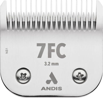 Andis 72600 UltraEdge Detachable Dog Clipper Blade - Constructed of Carbonized Steel, Specialized Hardening Process for Long Cutting Life - 1/8-Inch-Long Hair Cutting - Size-7FC, Chrome