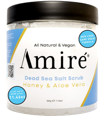 Dead Sea Minerals Foam Exfoliating Body Scrub With Honey And Aloe Vera, Moisturize, Hydrate, And Purify Your Skin, Infused With Vitamin E, Great To Reduce Severity Of Acne Breakouts. 11.46Oz, 325G
