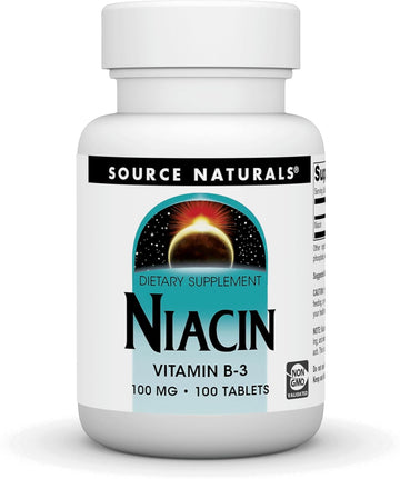 Source Naturals Niacin 100 Mg Vitamin B-3, Non-Gmo - 100 Tablets