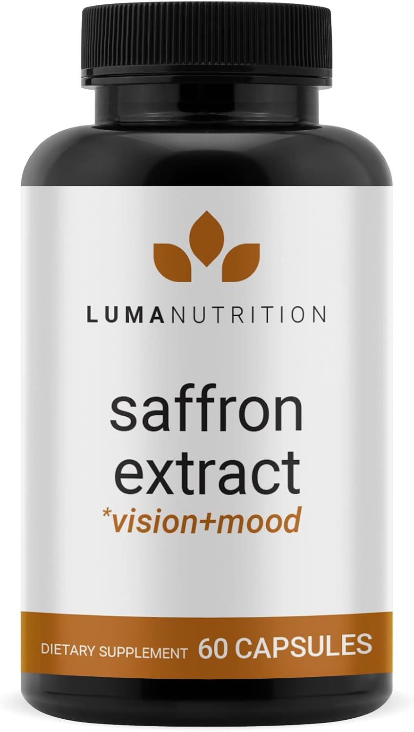 Luma Nutrition Saffron Extract Capsules - Premium Saffron Supplements - 88.50 Mg Pure Saffron Pills - Mood Support - Eye Support - Made In The Usa - 60 Capsules