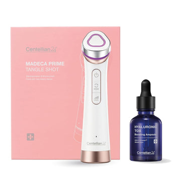 Centellian 24 Prime Facial Toning Device (Tangle Shot) - 2-In-1 Microcurrent + Hyaluronic Tox Boosting Ampoule (1.01Fl Oz), Skin Elasticity, Deep Hydration With Hyaluronic Acid, Korean Skin Care