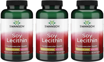 Swanson Soy Lecithin Non-Gmo 1200 Milligrams 90 Sgels (3 Pack)