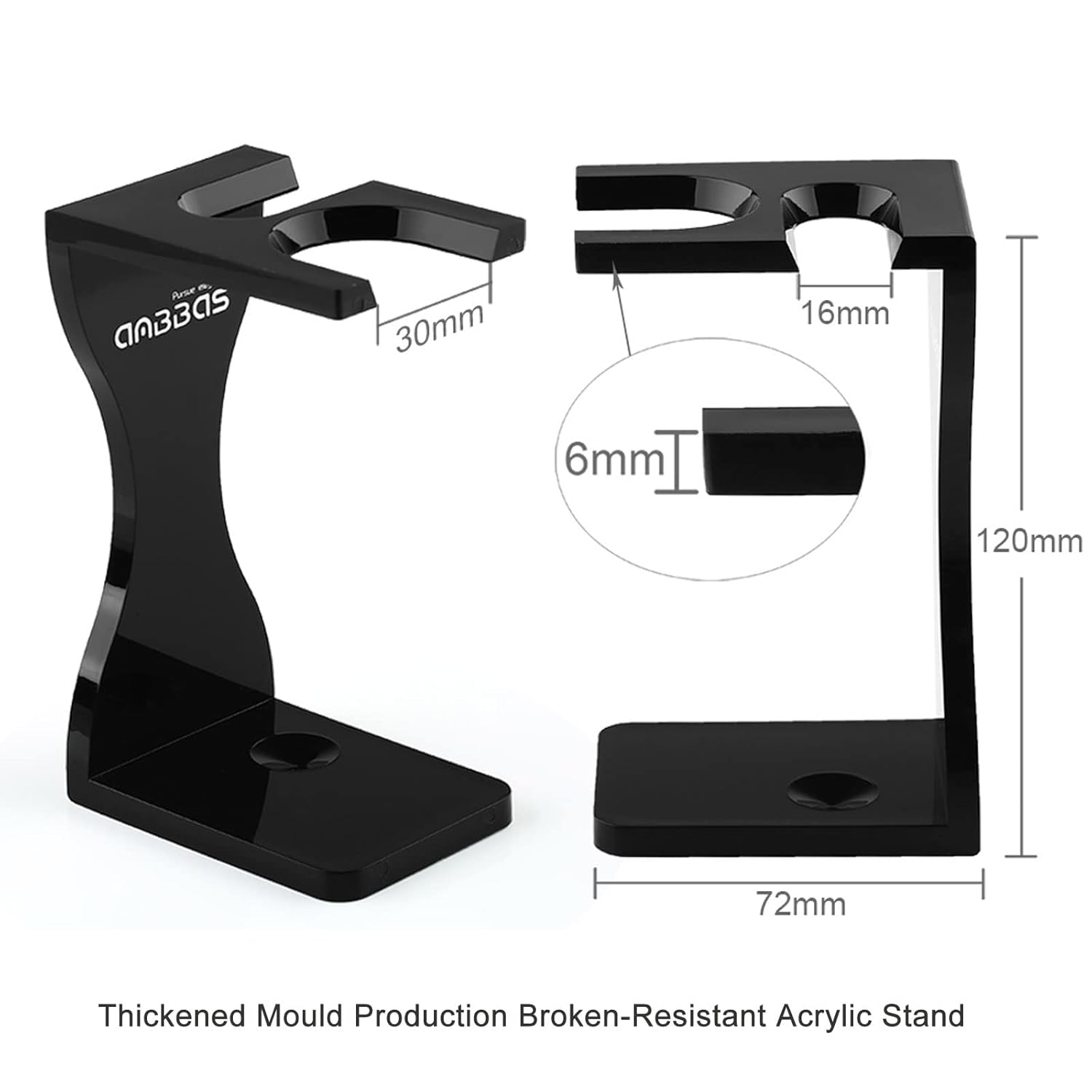 Anbbas Shaving Brush Synthetic Badger And 100G Shaving Soap With Bowl Stainless Steel,Black Acrylic Shaving Stand Holer For Man Wet Shave Kit : Beauty & Personal Care