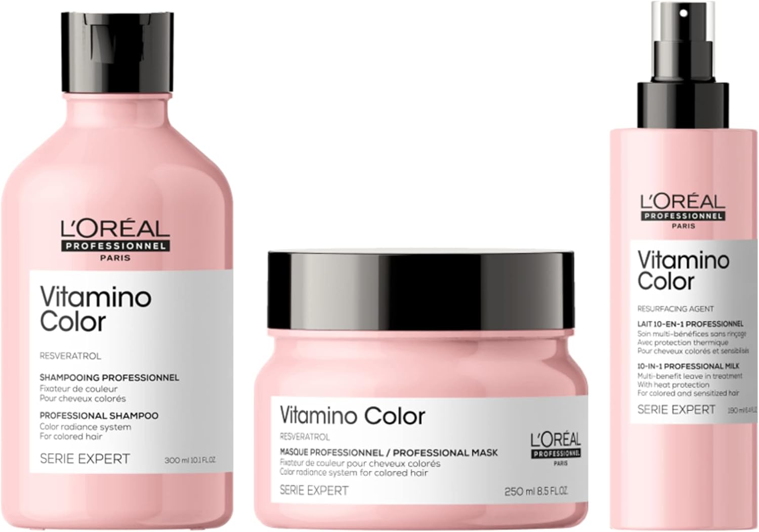 L'Oréal Professionnel Serie Expert Vitamino Color Shampoo, Mask And 10-In-1 Spray Trio