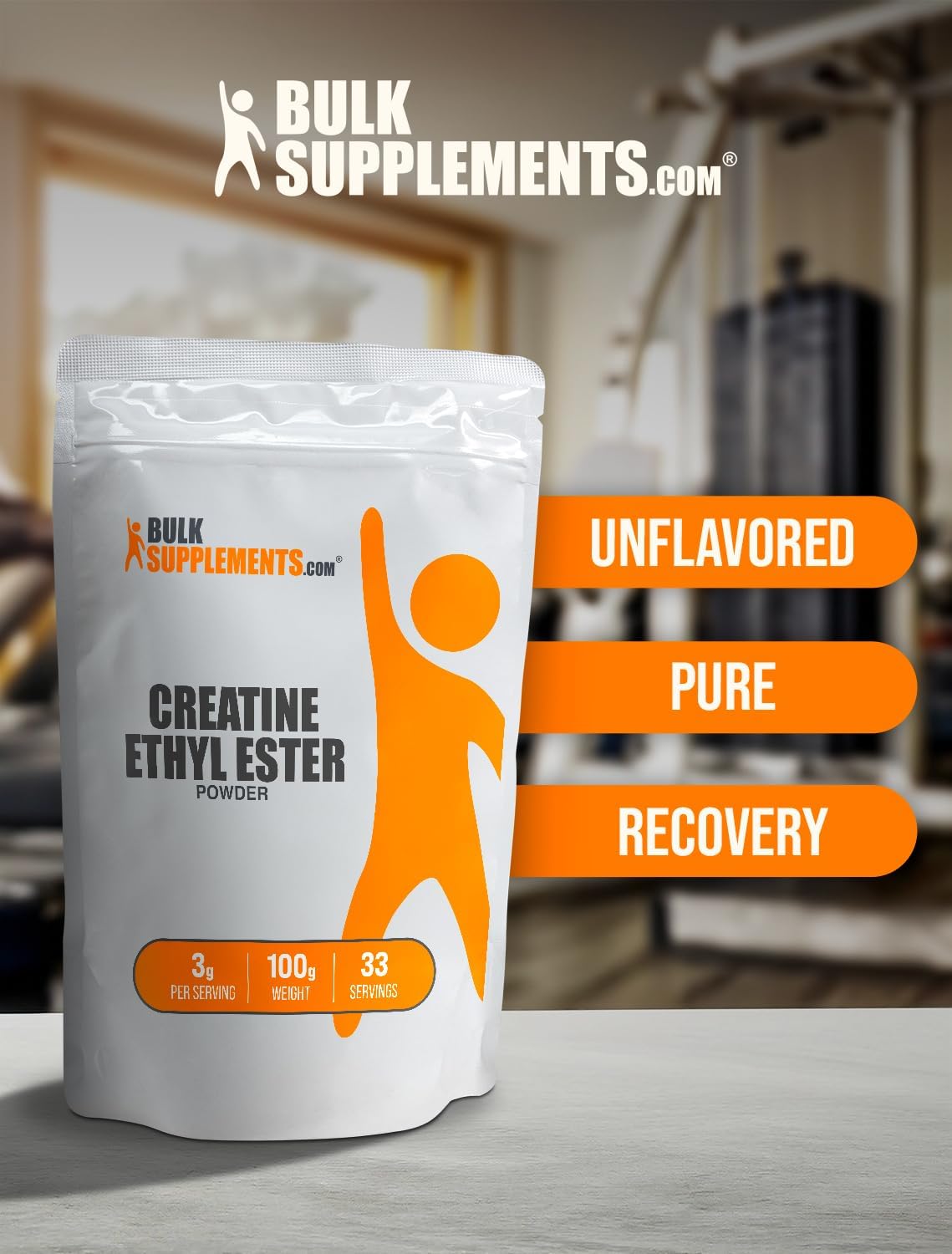 BulkSupplements.com Creatine Ethyl Ester HCl Powder - Creatine Supplement, Creatine Ethyl Ester Powder - Unflavored & Gluten Free, 3g per Serving, 100g (3.5 oz) (Pack of 1) : Health & Household