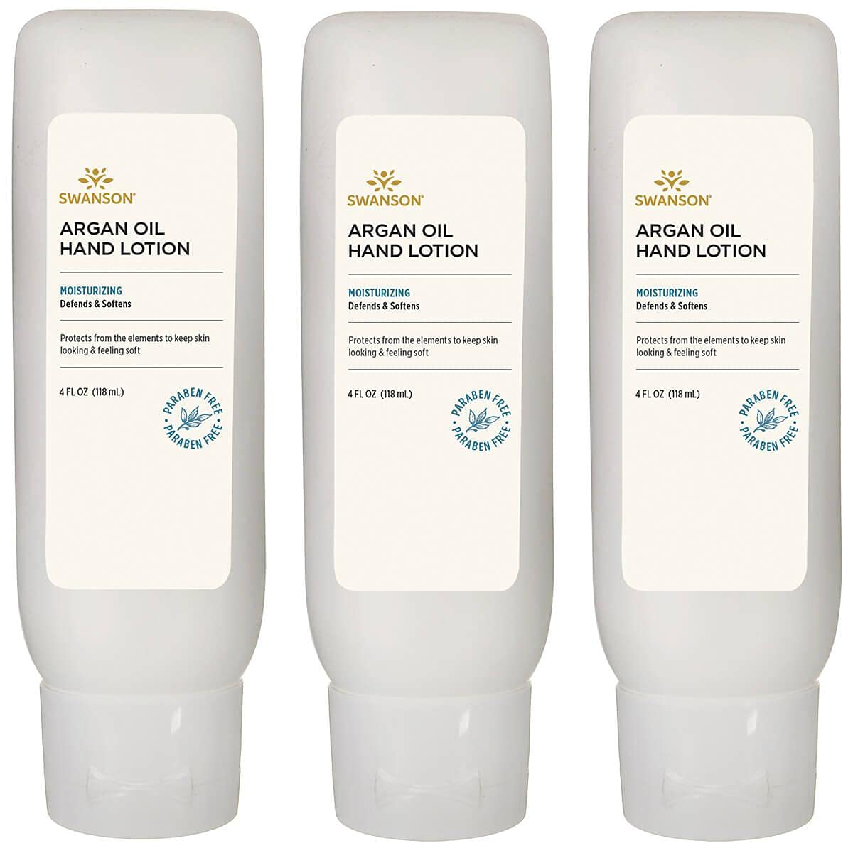 Swanson Argan Oil Hand Lotion 4 Fl Ounce (118 Ml) Lotion (3 Pack)