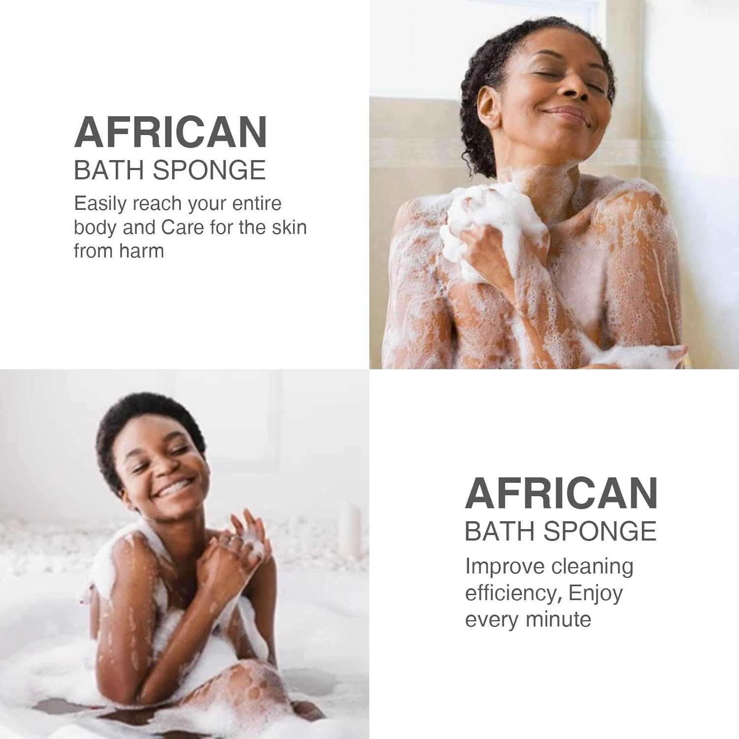 Ujfqbh 6 Pieces African Net Sponge Long Bath Sponge Exfoliating Shower Body Scrubber For Daily Use, Terrific For Smoother Skin - Back Scrubber For A Refreshing Experience (Purple - Orange) : Beauty & Personal Care