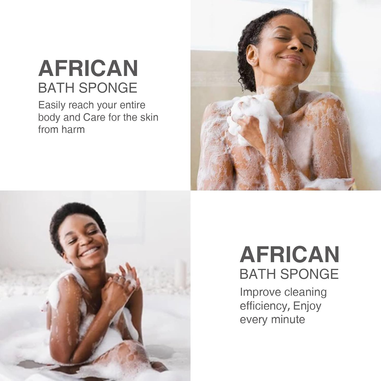 Ujfqbh 2 Pieces African Bath Sponge African Net Long Net Bath Sponge Exfoliating Shower Body Scrubber Back Scrubber Skin Smoother,Great For Daily Use (Red) : Beauty & Personal Care