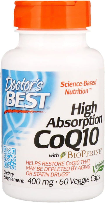 Doctor's Best High Absorption CoQ10 with BioPerine (400 mg) 60 Capsules