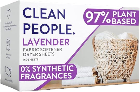The Clean People Fabric Softener Sheets - Dryer Sheets - Softens & Removes Static - Vegan Laundry Softener With Essential Oils - Lavender, 160 Pack