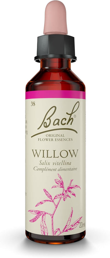 Bach Original Flower Remedies, Willow For Forgiveness, Natural Homeopathic Flower Essence, Holistic Wellness, Vegan, 20Ml Dropper