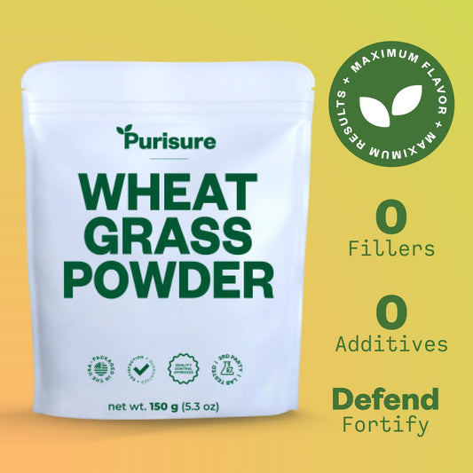 Wheatgrass Powder 150G, Nutritious Greens Powder For Immunity Support And Whole Food Supplement - Rich In Fibers, Vitamins & Minerals - Pure Food Green Superfood, Non-Gmo & Gluten-Free