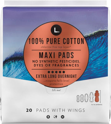 L. Organic Cotton Maxi Pads - 20ct (3 Pack (20 Count))