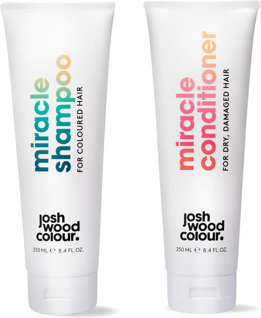 Josh Wood Colour Miracle Shampoo and Conditioner for Dry, Damaged Hair Enriched with Colour Shine Complex, Body Boosting, Nourishing, Colour protecting Hair Cleanser, 2 Bottles : Amazon.co.uk: Beauty