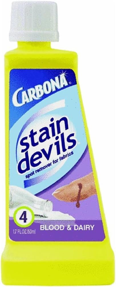 Carbona Stain Devils® #4 – Blood, Dairy & Ice Cream | Professional Strength Laundry Stain Remover | Multi-Fabric Cleaner | Safe On Skin & Washable Fabrics | 1.7 Fl Oz, 6 Pack : Health & Household