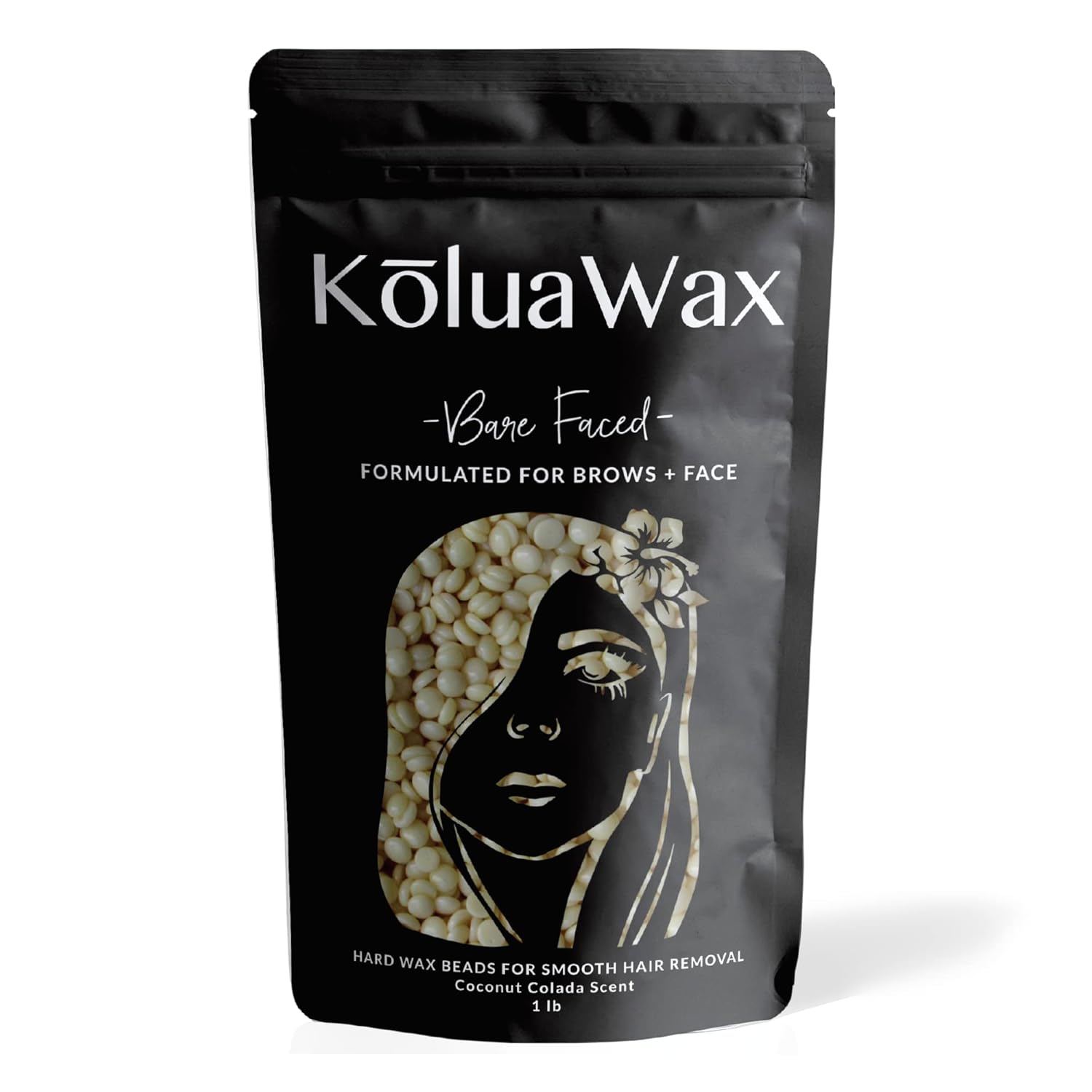 Koluawax Hard Wax Beads For Hair Removal – Coarse Hair Formula – Face, Brazilian, Underarm, Back Chest, Bikini Waxing – Dragon Fruit & Hibiscus, 1Lb Refill For Wax Warmers & 10 Applicator Sticks