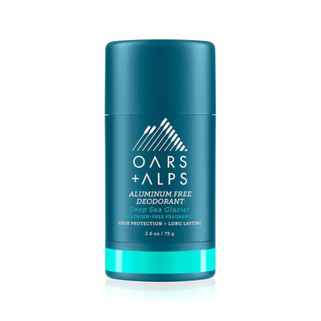 Oars + Alps Aluminum Free Deodorant for Men and Women, Dermatologist Tested, Travel Size, Deep Sea Glacier, 1 Pack, 2.6 Oz