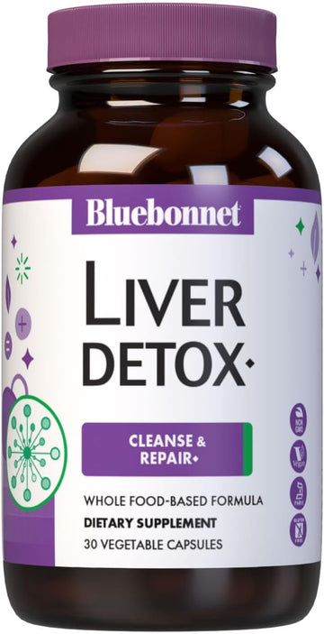 Bluebonnet Nutrition Liver Detox, Liver Health*, Antioxidant Protection*, Soy-Free, Gluten-Free, Kosher Certified, Non-Gmo, Dairy-Free, 30 Vegetable Capsules, 30 Servings
