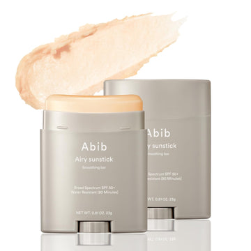 Abib Airy Sunstick Smoothing Bar Spf50 | Non-Sticky Matte Finish Sun Protection For Face And Body, Long-Lasting Korean Sun Stick