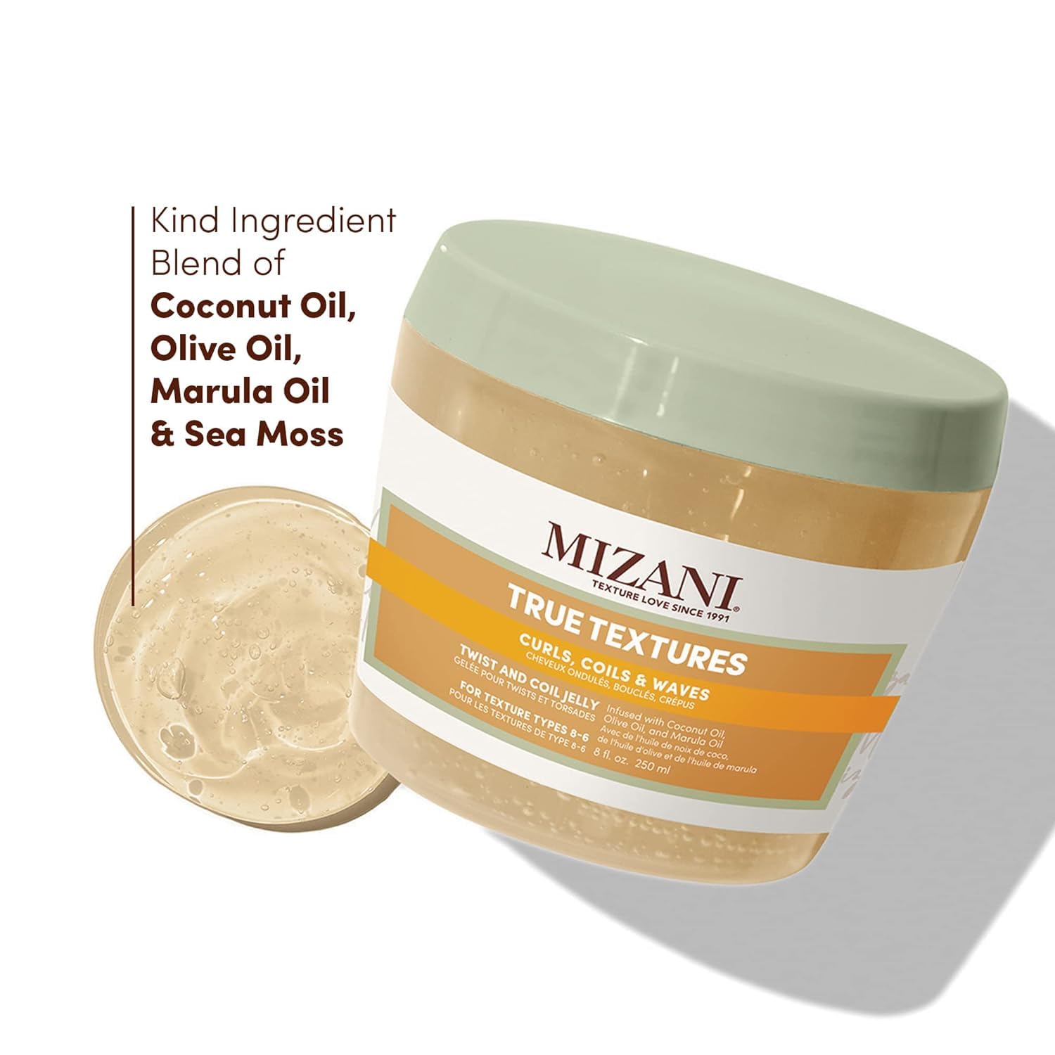Mizani True Textures Twist And Coil Paraben & Silicone-Free Jelly - Provides Touchable Texture With Coconut Oil, For Curly Hair : Beauty & Personal Care