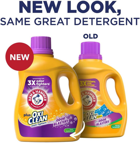 Arm & Hammer Plus Oxiclean Odor Blasters Fresh Botanical, 77 Loads Liquid Laundry Detergent, 100.5 Fl Oz