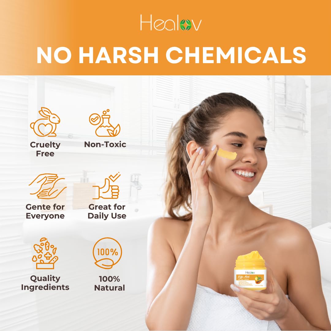 Kojic Acid Cream – Skin Brightening Cream For Age Spots, Hyperpigmentation, Intimate Areas – Dark Spot Remover, Reduces Acne, Scars, And Evens Tone – Kojic Acid Lotion For Brighter, Glowing Look : Beauty & Personal Care