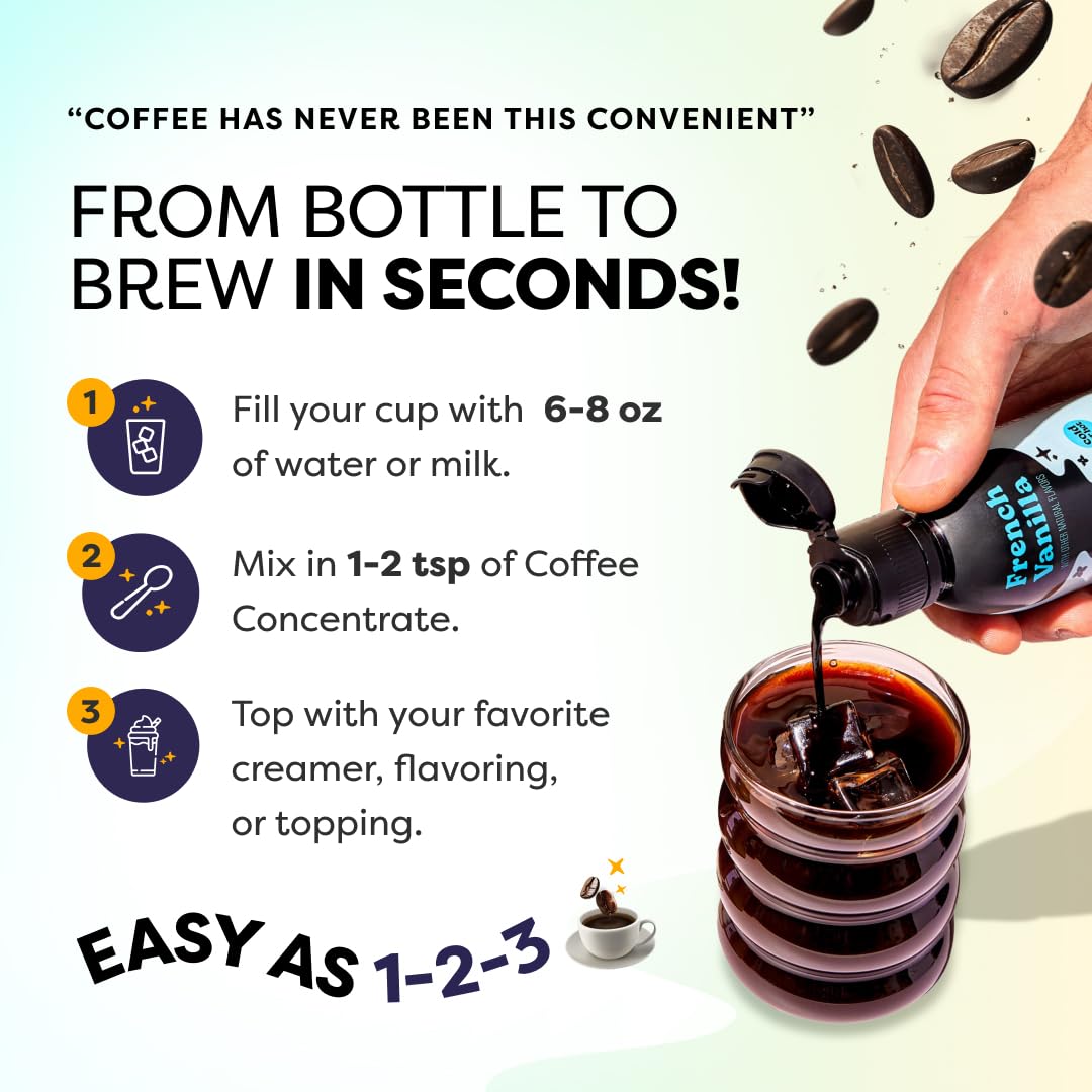Javvy Coffee Concentrate - Cold Brew Coffee, Perfect For Hot Or Iced Instant Coffees, Hot Drinks, Cold Brew Concentrate, 35 Servings – Original