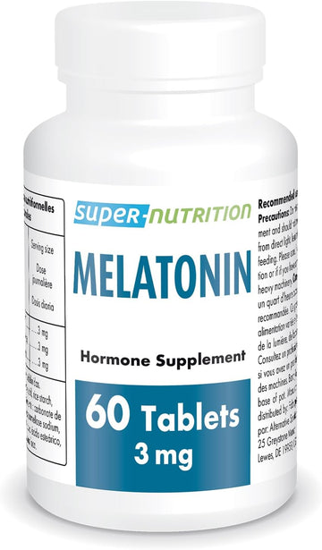Supersmart - Melatonin 3Mg (Fast Dissolve) - Natural & Restful Sleep - Use For Jet Lag & Night Shifts Work | Non-Gmo & Gluten Free - 60 Tablets
